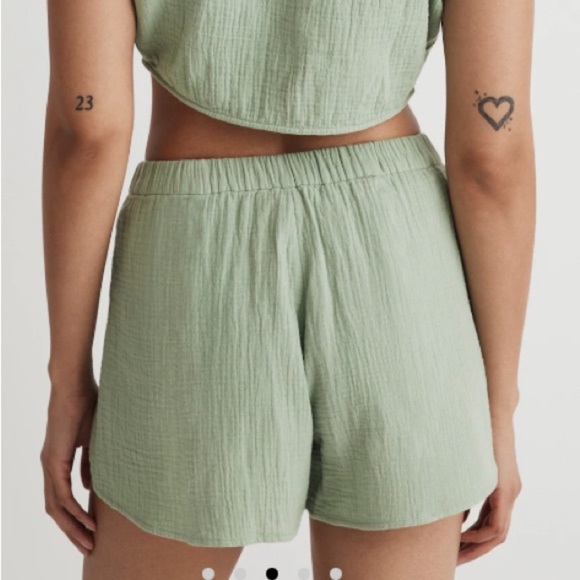 NWT Madewell SMALL Lightestspun Cover-Up Shorts Gatehouse Green - Picture 3 of 10